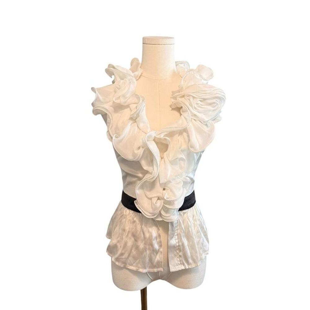 Y2k silk blend bebe white